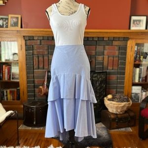 Banana Republic Tiered Skirt light blue